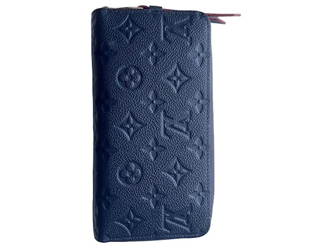 LOUIS VUITTON ネイビー ジッピーウォレット Zippy Louis Vuitton Wallets Navy blue Leather ref.2730699 - Joli