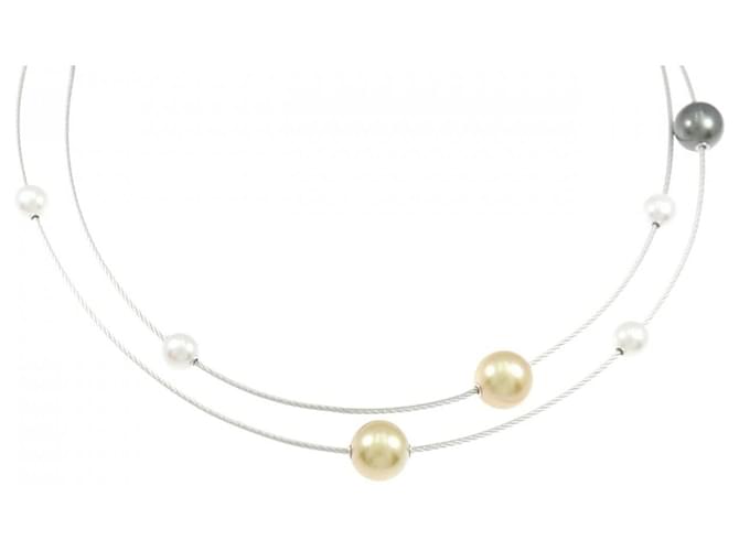Mikimoto K18 White Gold Pearl Necklace ref.2744942 - Joli Closet