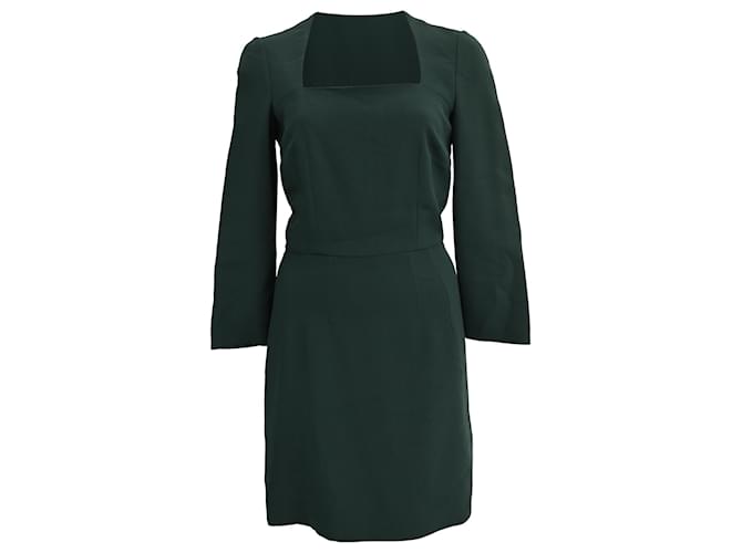 Dolce & Gabbana Emerald Stretch-Crepe Mini Dress in Green Wool Polyester  ref.JC2757284 (Sold) - Joli Closet