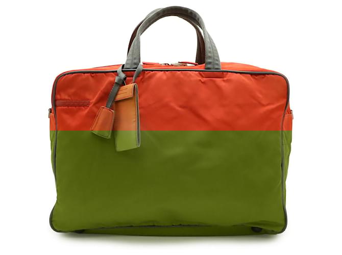 Prada Nylon Sports Boston Bag Orange ref.2757972 - Joli Closet