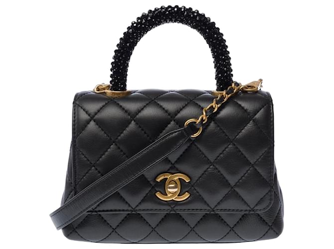CHANEL Coco Handle Black Leather Bag - 103186 ref.JC2759581 (Sold