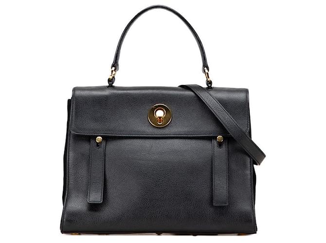 Yves Saint Laurent Saint Laurent Muse Two Leather 2way Bag Black