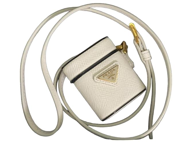 Prada Saffiano Leather Case for AirPods White ref.2770993 - Joli