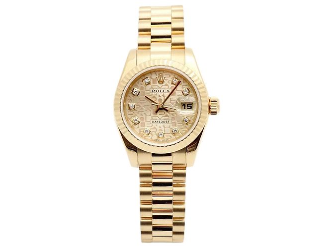 Computer Dial Rolex Datejust Gold Computer Dial Original Diamond Ladies Gold Watch ...