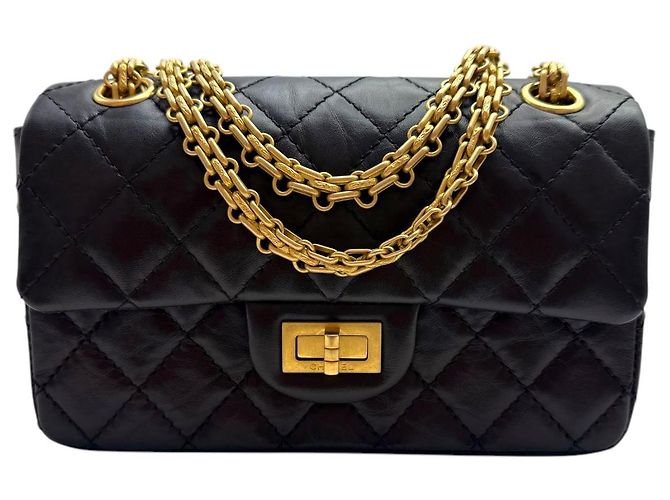 Chanel Vintage Calfskin Gold Metal Mini Handbag Black ref.2825291 ...