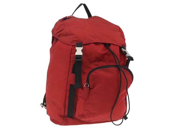PRADA Backpack Nylon Red Auth 163137 ref.2865470 - Joli Closet display picture 1