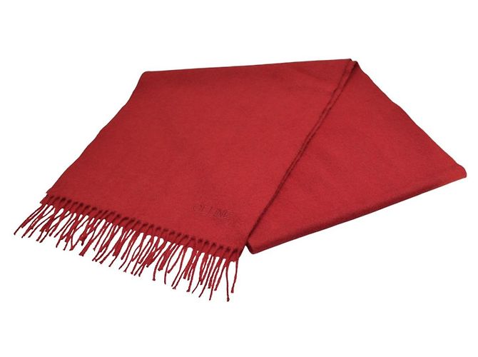 Foulard CÉLINE Authentique En Soie - Multicolore, Motif Géométrique - Occasion Vintage