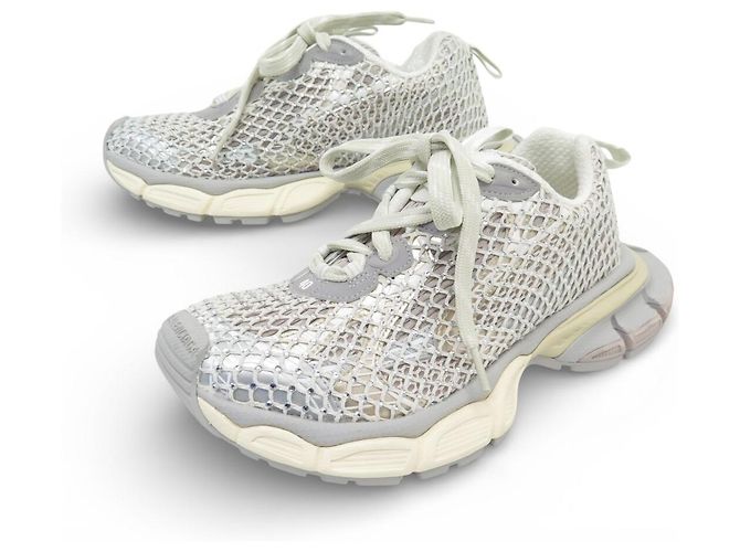 NEW BALENCIAGA SNEAKERS 3XL FISHNET STRASS 788818 40 IT 41 FR 