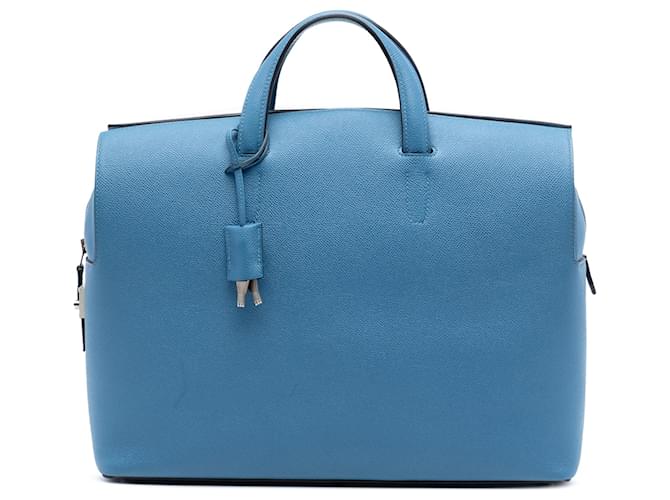 Hermès Blue Epsom Cityhall Briefcase 38 Leather Pony-style