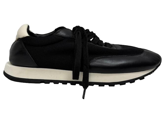 The Row Owen Runner Sneakers in Black Mesh and Leather ref.3030276