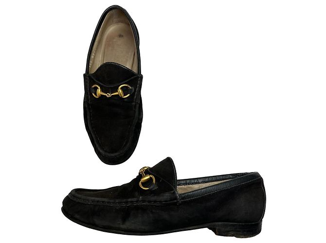 Vintage Gucci Suede Horsebit Loafer Black ref.3057563 - Joli  display picture 2