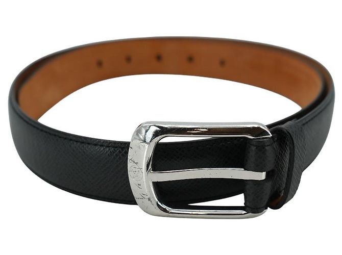 Louis Vuitton Vintage Black Taiga Leather Ellipse Belt Size  display picture 3