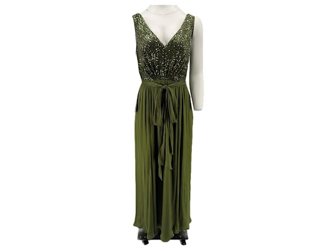 Badgley Mischka Emerald Green Sequin Dress Polyester ref.3119377 - Joli Closet Badgley Mischka Emerald Green Sequin Dress Polyester ref.3119377 - Joli Closet