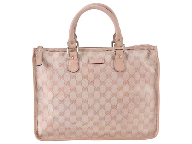 Gucci GG Supreme Pink Leather Tote Bag Cloth ref.JC3132905 (Sold
