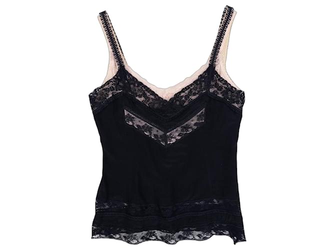 Dolce & Gabbana 2000s Double Layered Lace Camisole Top Black ref