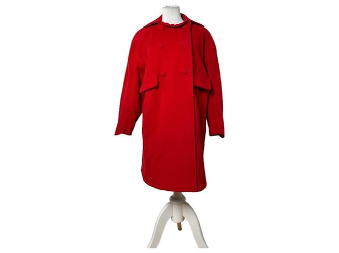 ジャケット・アウター vintage FENDI wool silk long coat Vintage Fendi Wool Blend Coat Red L ref.3302165 - Joli Closet