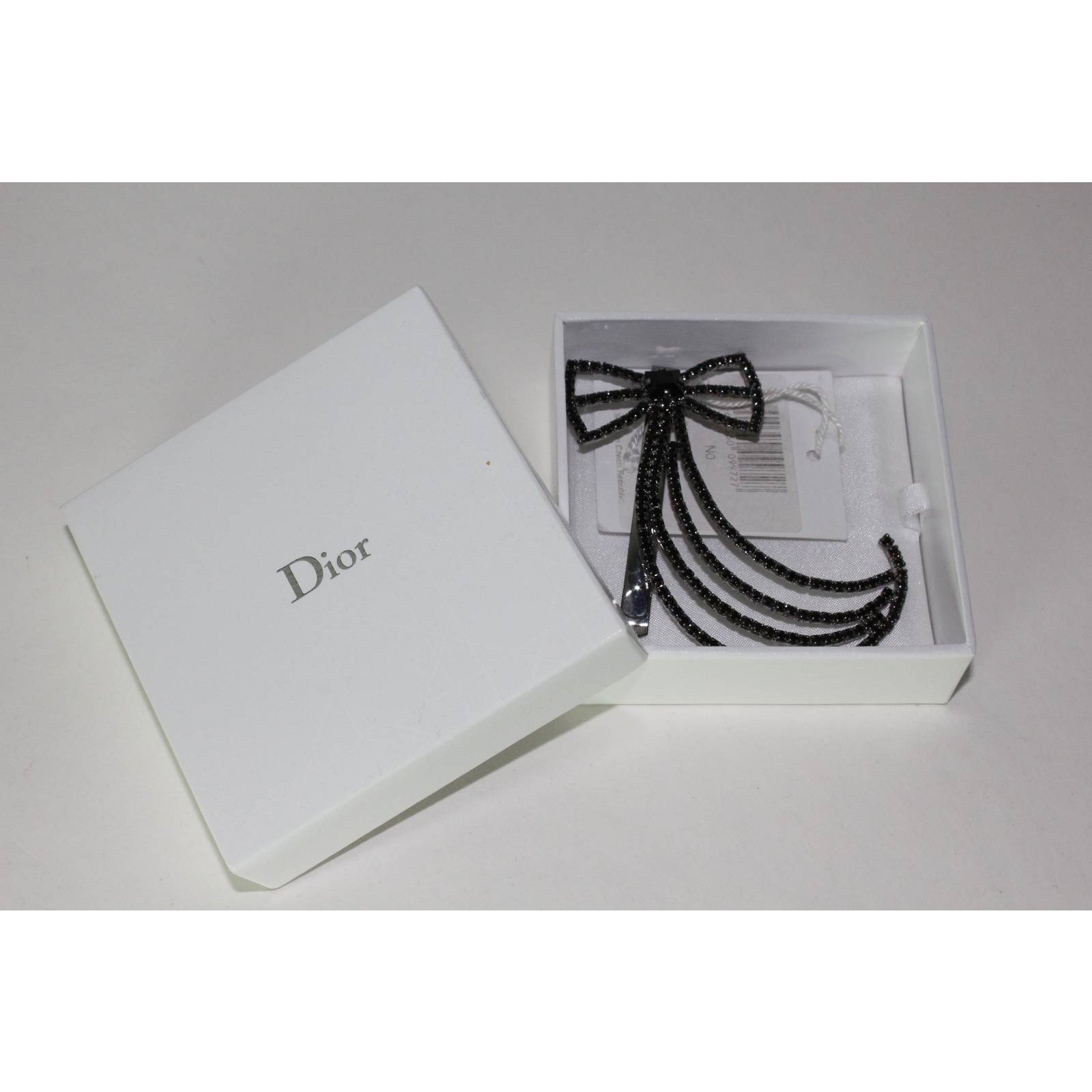 Dior Hair accessories Black Silvery Silk ref.202530 - Joli Closet