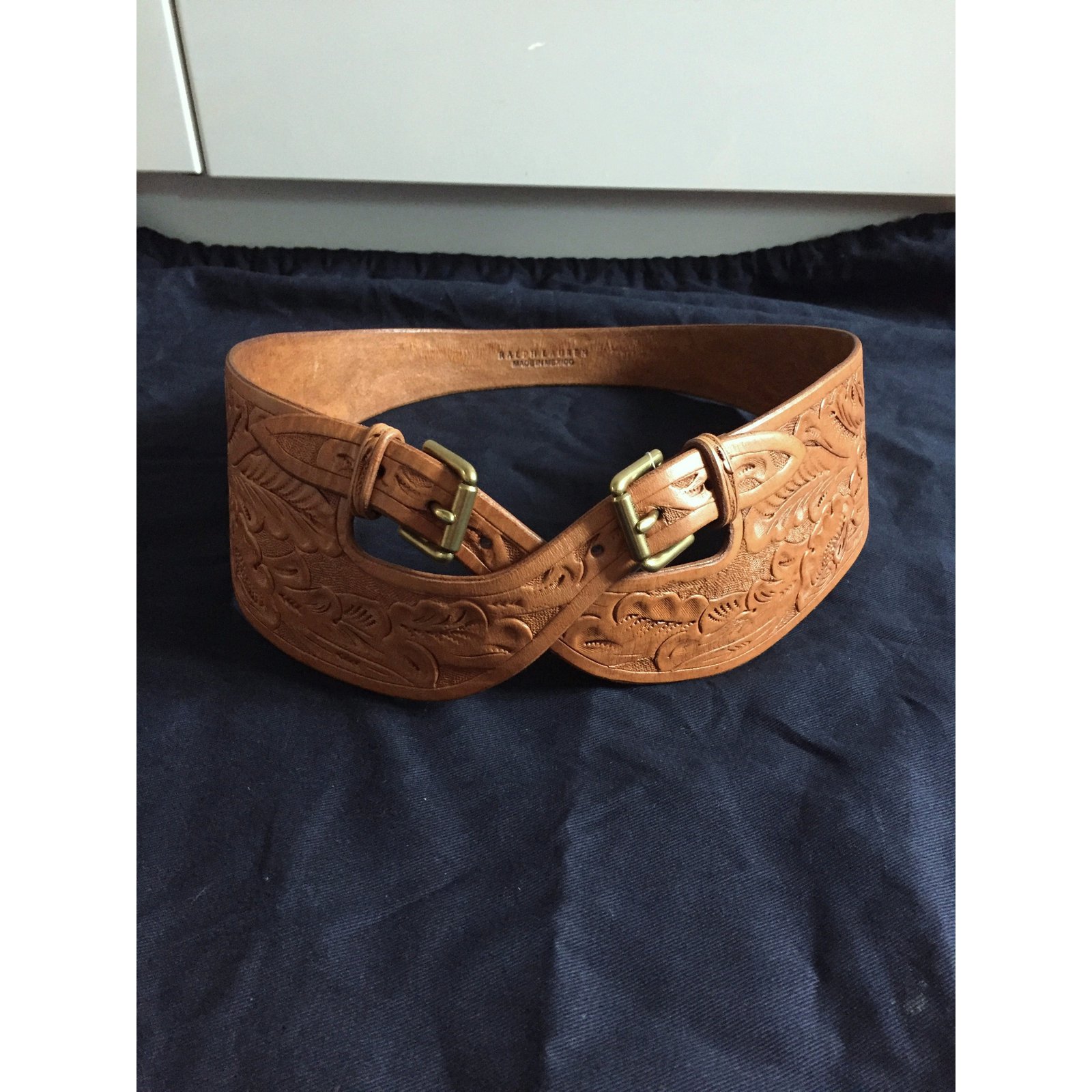 Ralph Lauren Ceintures Cuir Beige ref.8397 Joli Closet