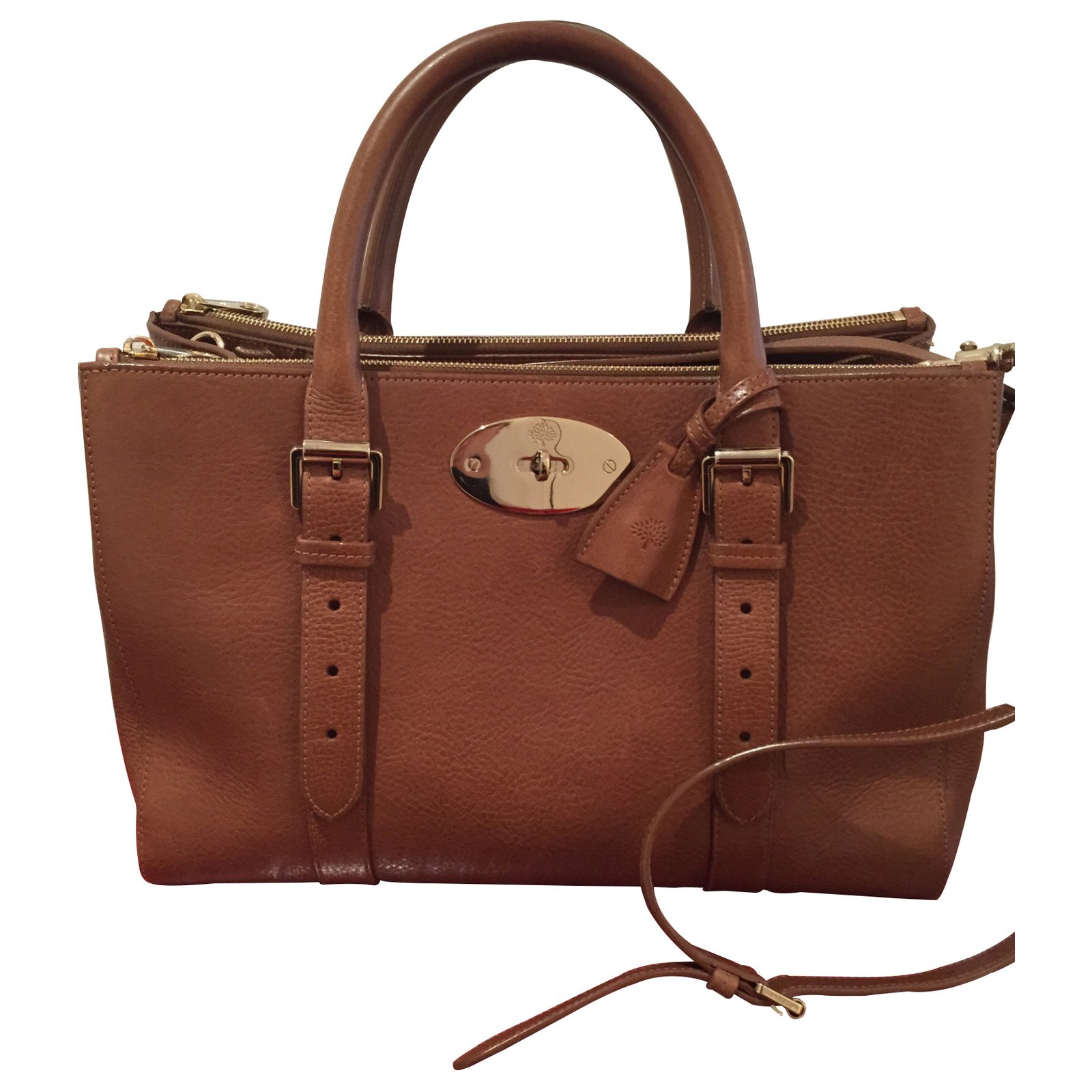 Mulberry Handbags Caramel Leather ref.8527 - Joli Closet