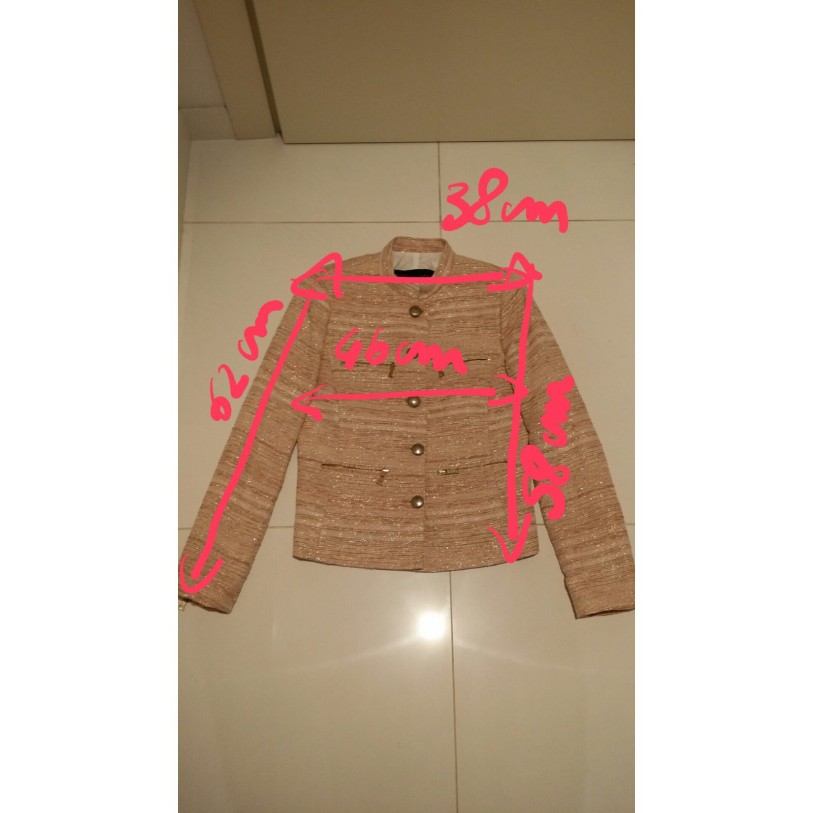 Zara Jackets Pink Cotton ref.8941 Joli Closet