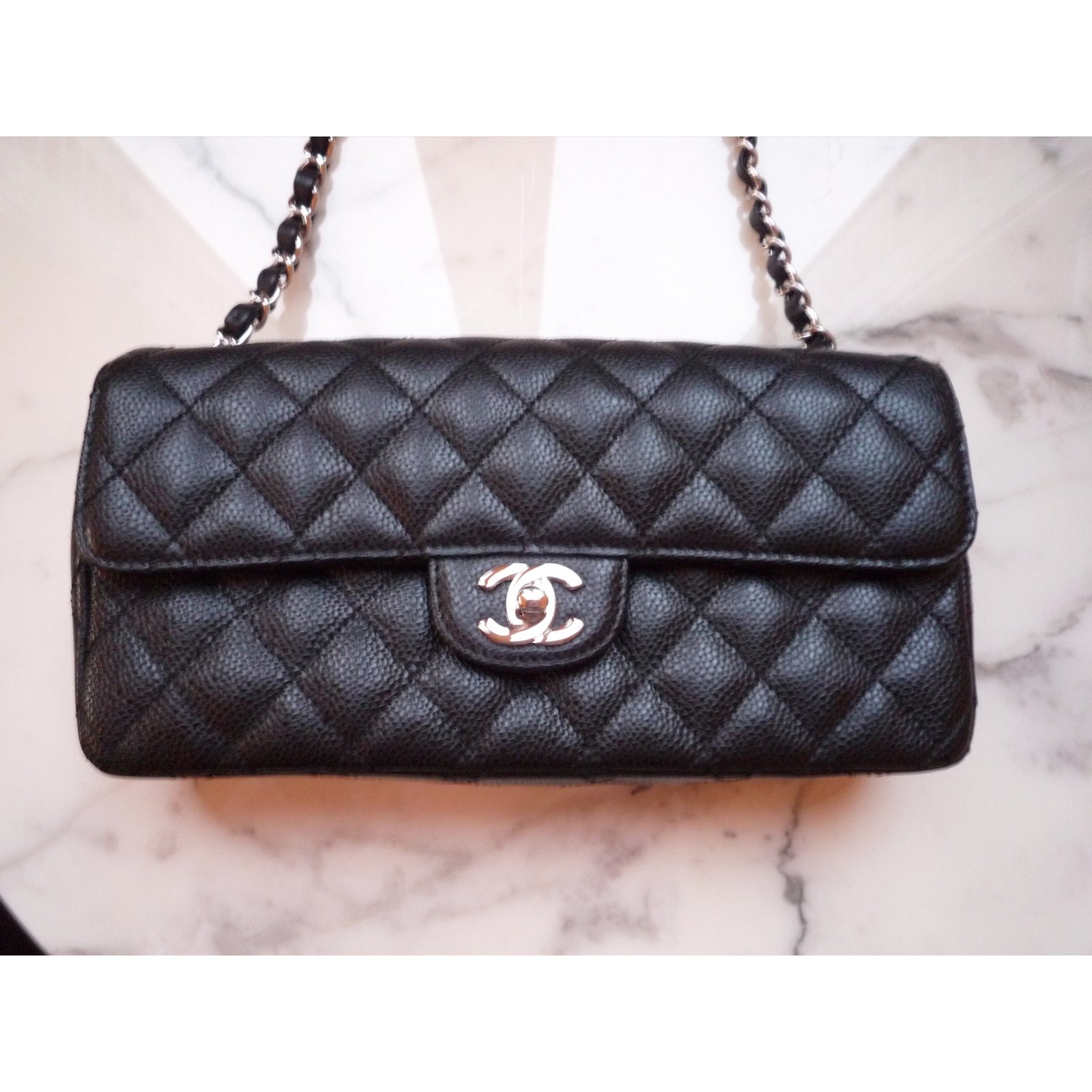 Timeless Chanel Black Satin Baguette Pochette Beaded Shoulder Hand Bag from  the 2004/2005 collection Pink ref.709103 - Joli Closet
