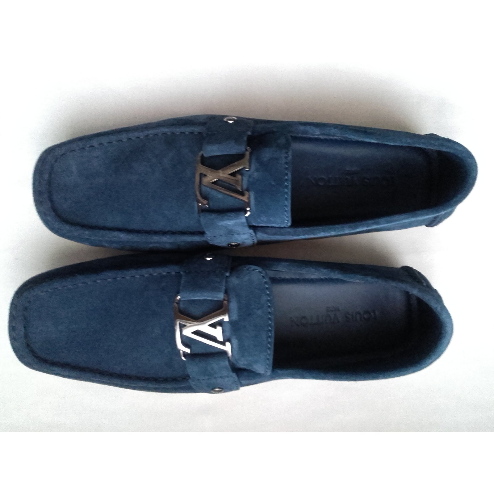 Louis Vuitton Loafers Slip ons Blue Leather ref.27531 - Joli Closet