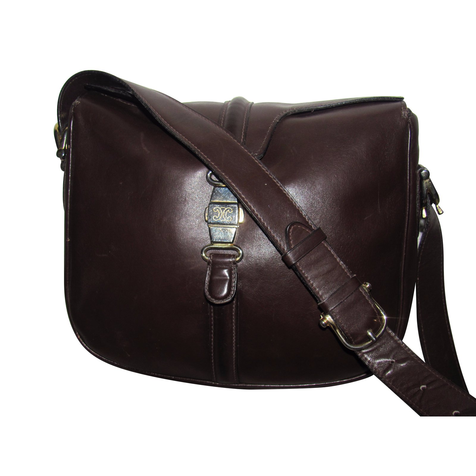Céline Handbags Brown Leather ref.9503 - Joli Closet