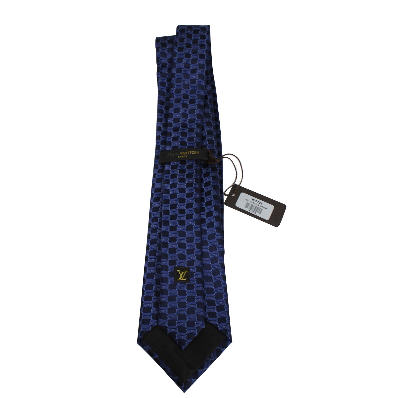 Louis Vuitton Men's Royal Blue 100% Silk Monogram Tie – Luxuria & Co.