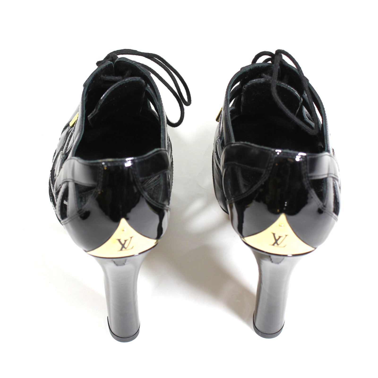 Louis Vuitton Heels Black Leather ref.9659 - Joli Closet