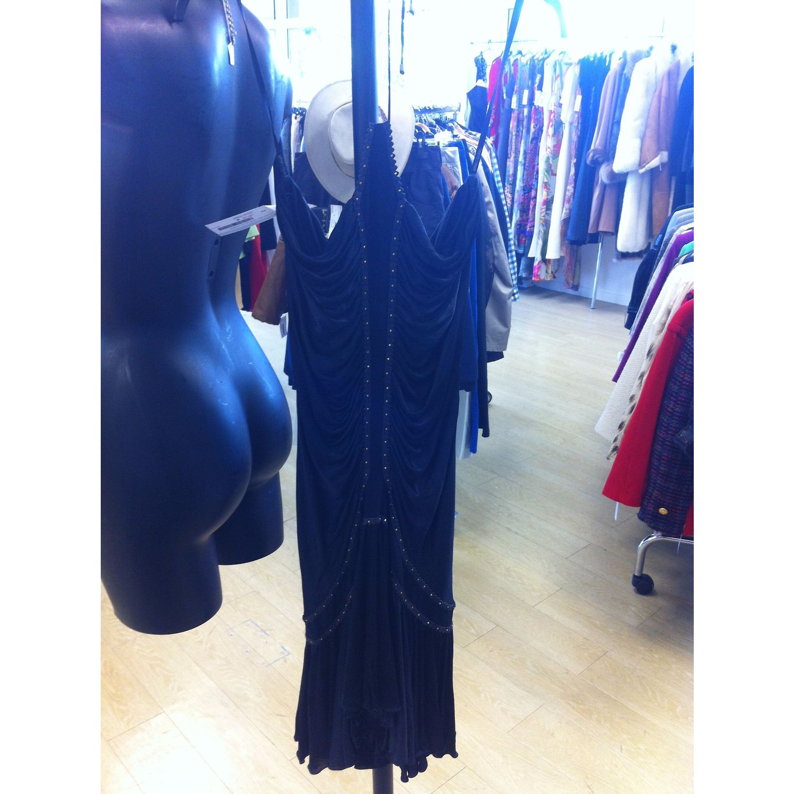 Robe Noire Roberto Cavalli Taille M - Style Mi-longueur En Polyamide - Occasion Parfait état
