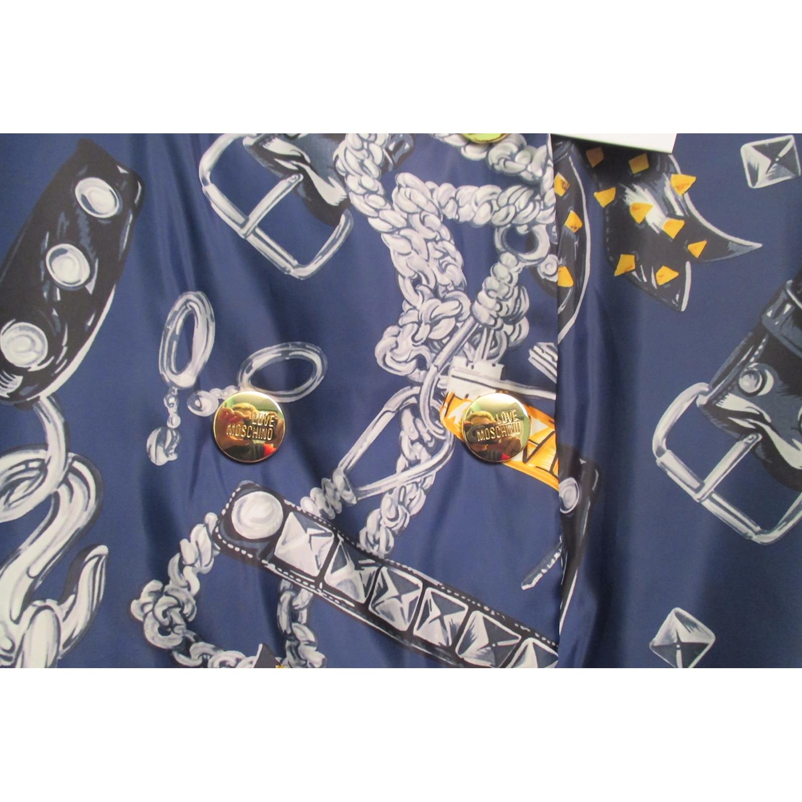 Moschino Doudoune Polyester Bleu Joli Closet