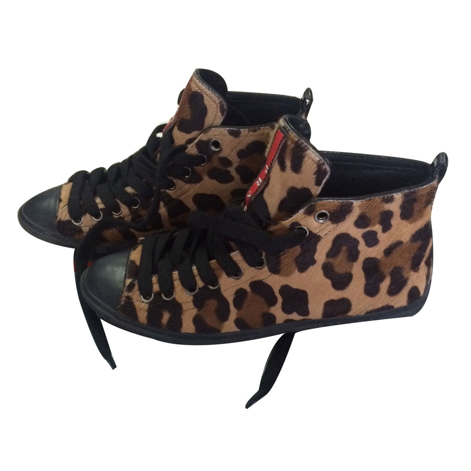 prada leopard sneakers