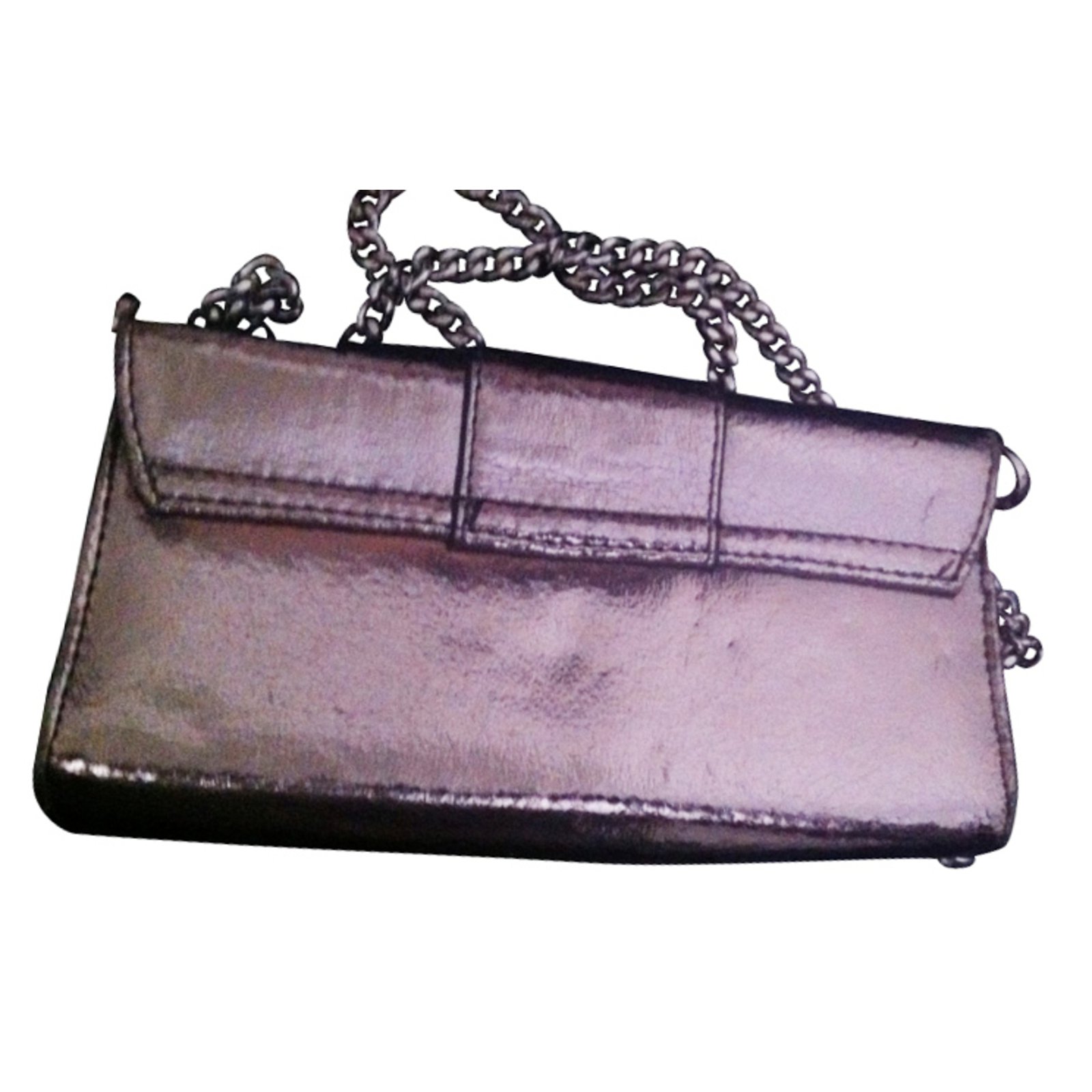Guess Clutch bags Silvery Leather ref.11550 - Joli Closet