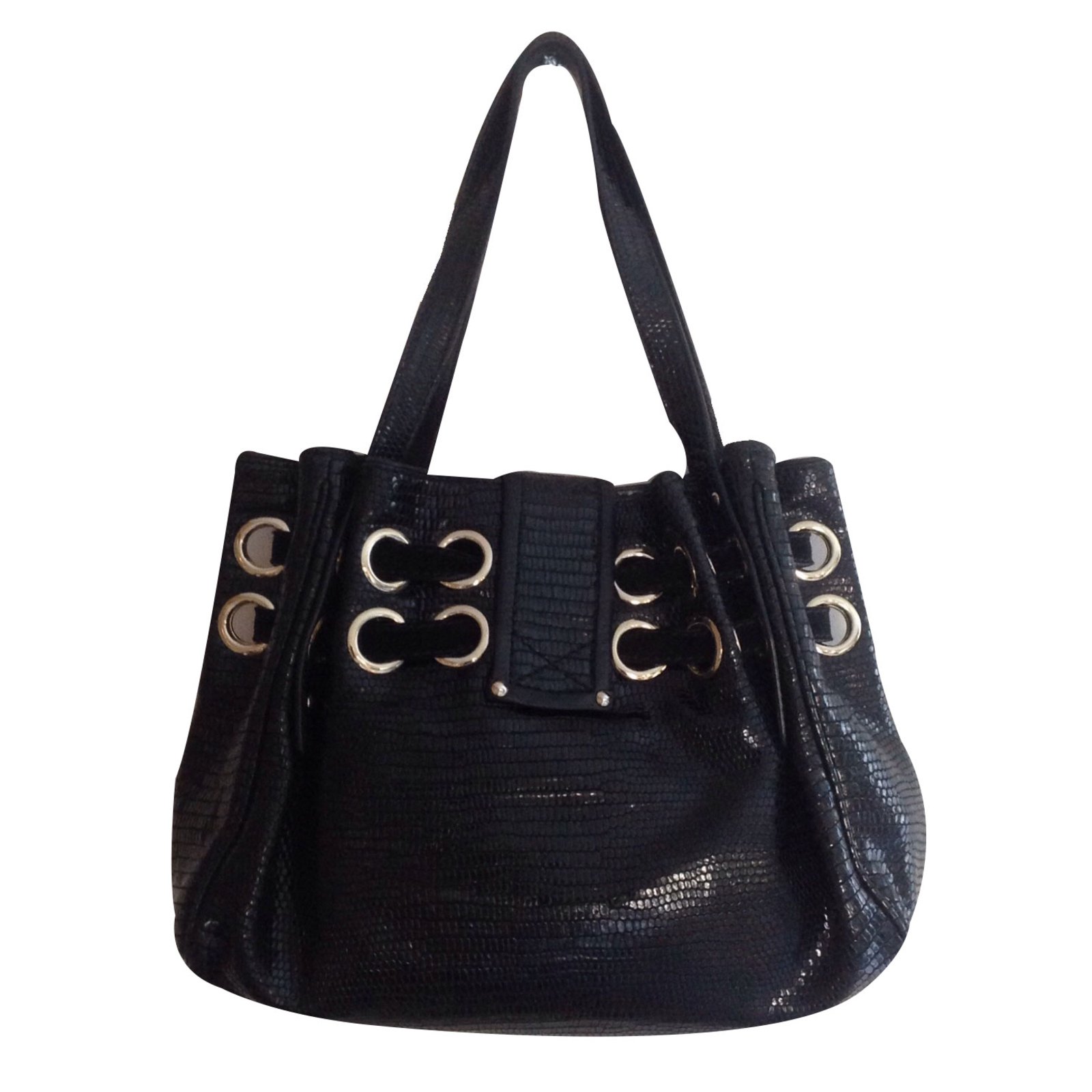 Jimmy Choo Handbags Black Exotic leather ref.11791 - Joli Closet