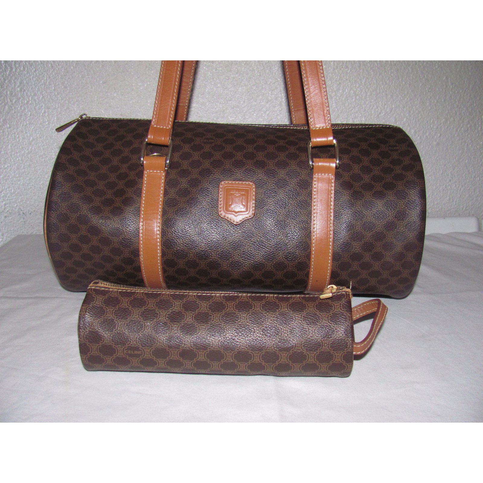 céline handbags brown leather ref 61755 joli closet