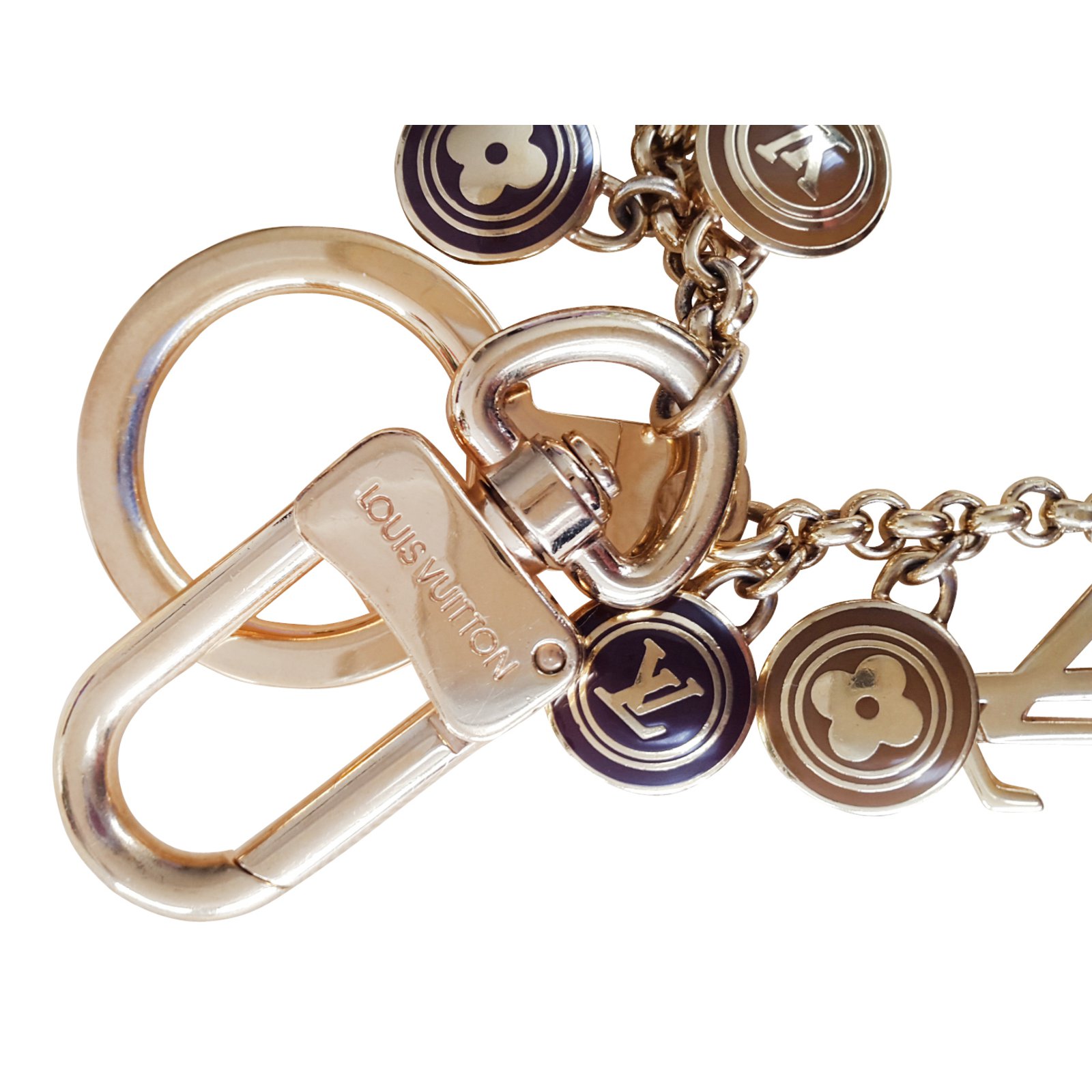 Louis Vuitton Charm Bijoux Sack Tapage Gold Silver Bag Keychain Ladies  M65090