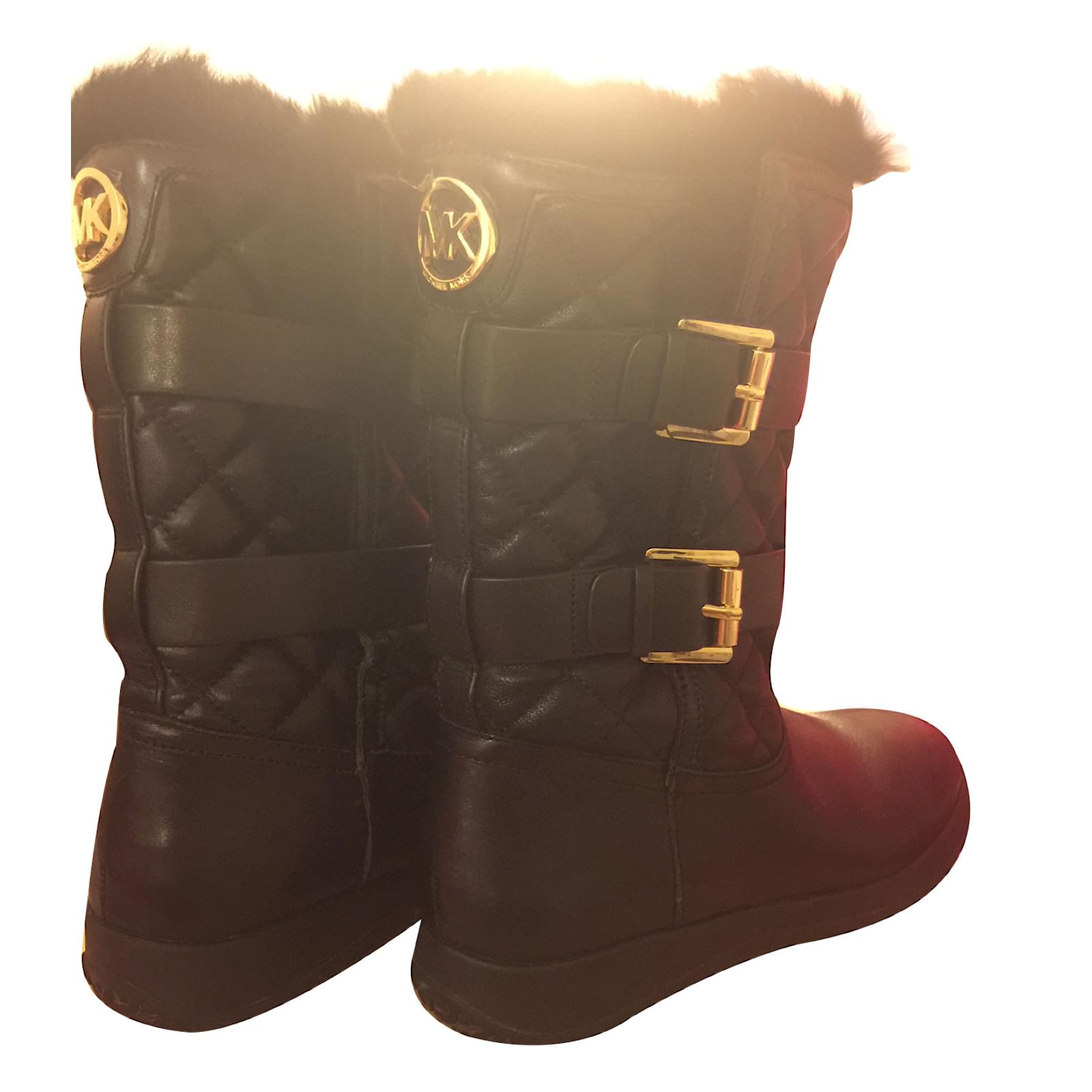 Michael Kors Boots Black Leather Joli Closet