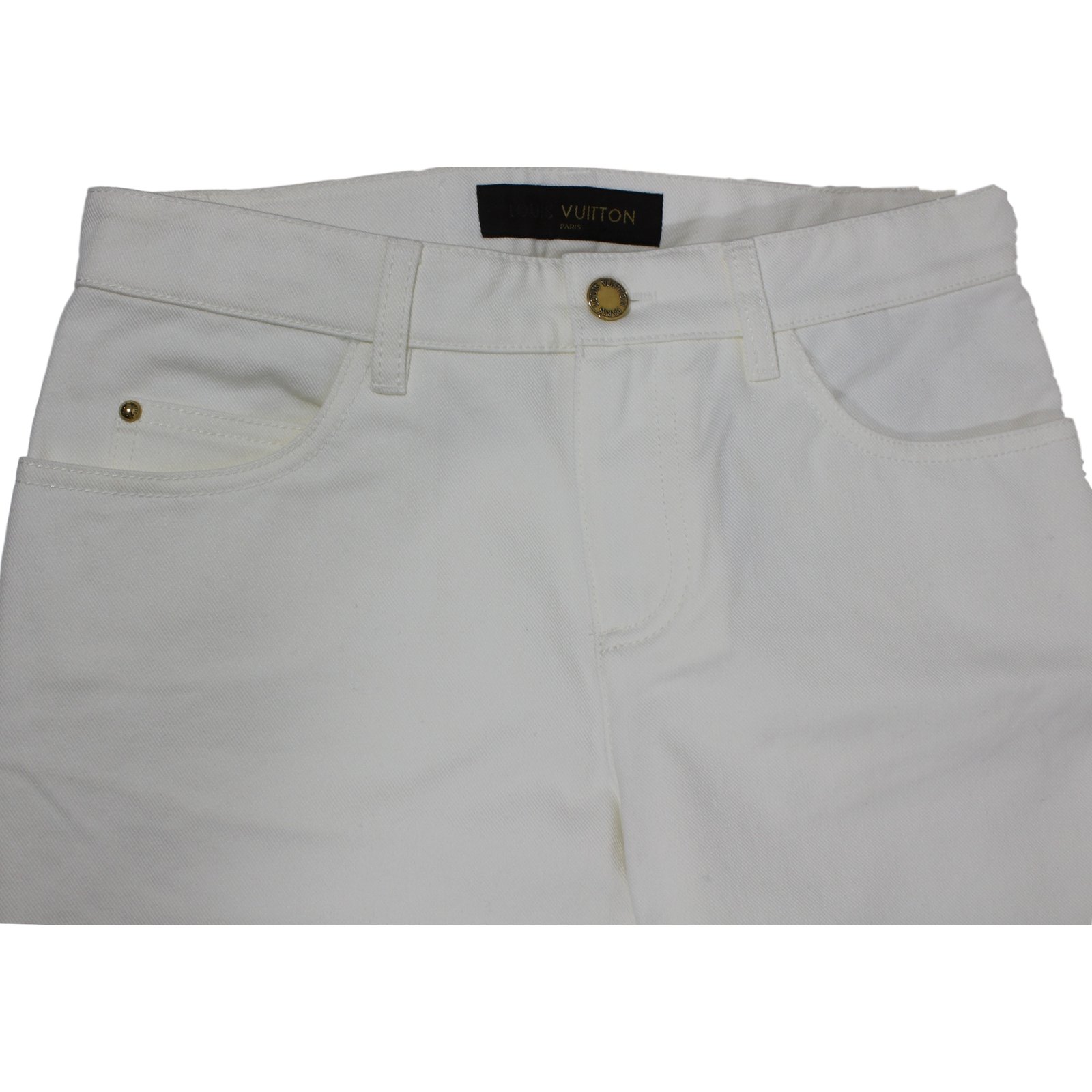 Louis Vuitton Pants, leggings Pants, leggings Cotton White ref.13419 - Joli Closet