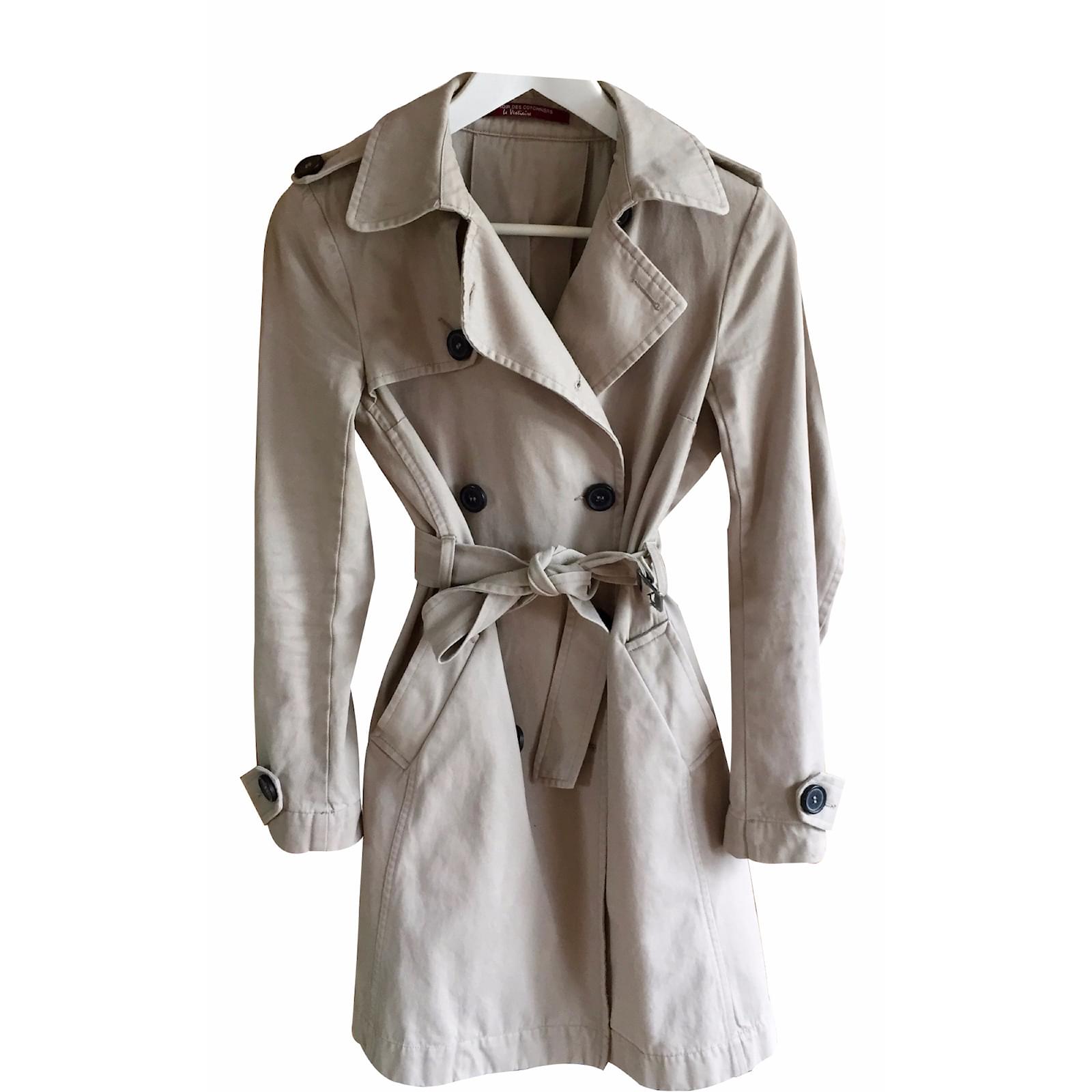 Comptoir Des Cotonniers Trench coats Beige Cotton ref.14481 - Joli Closet