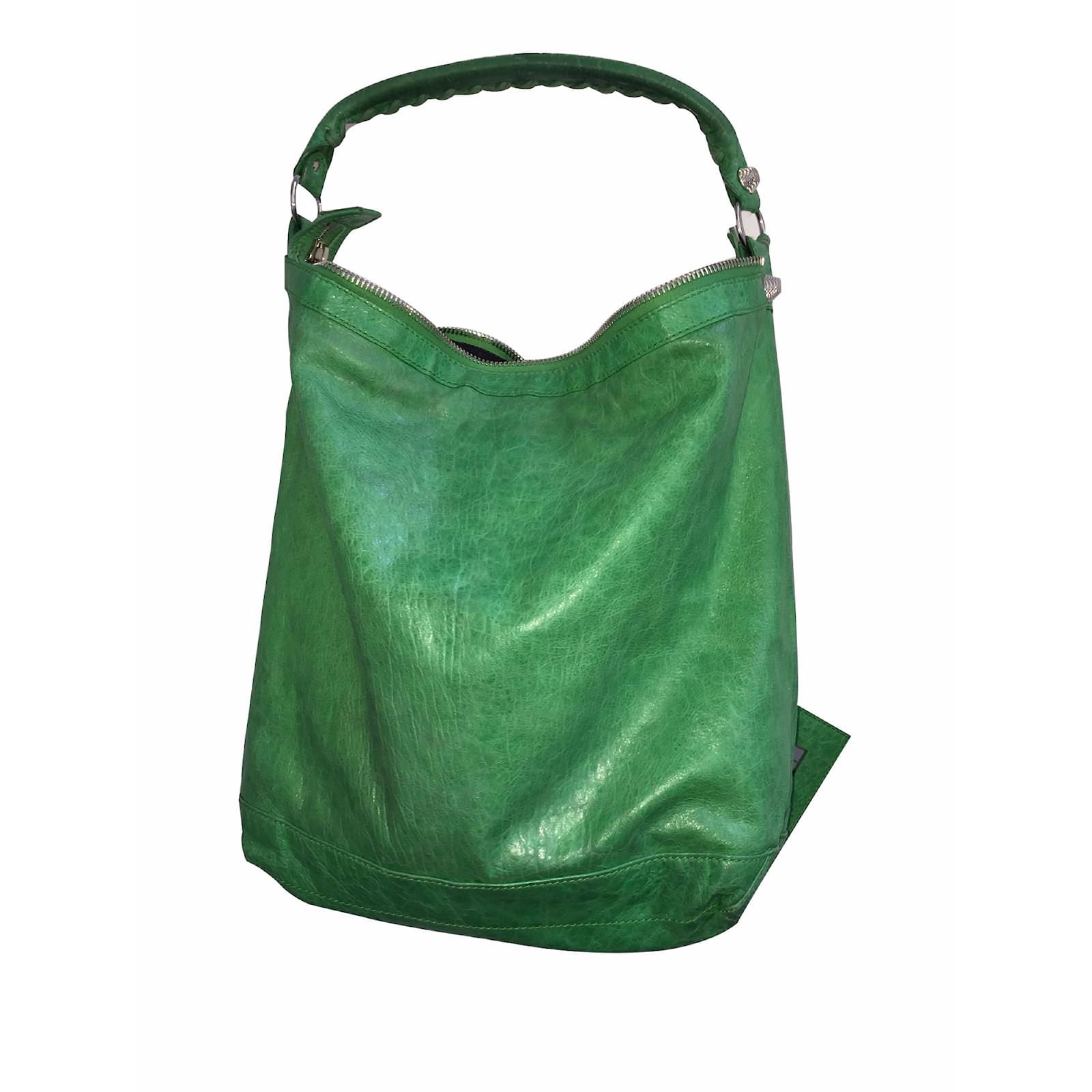 Balenciaga Totes Green Leather ref.14591 - Joli Closet