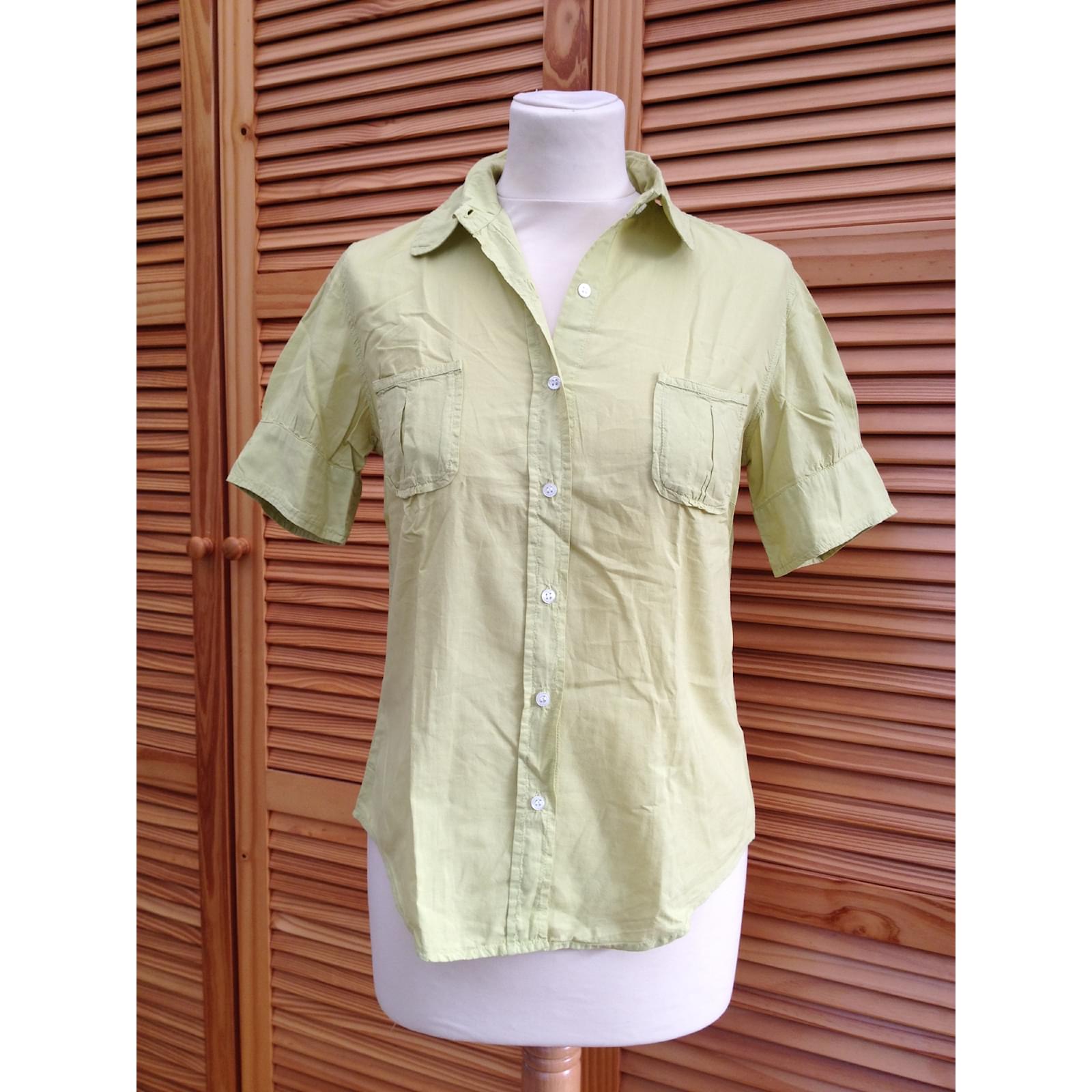 Chemise Légère Chaser Armée Verte - Manches Courtes, Dos Lacé - Femme Taille M