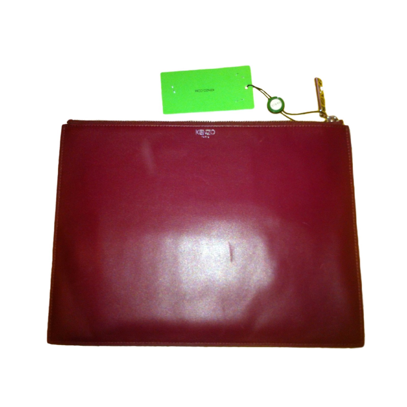 Kenzo Clutch bags Dark red Leather ref.15314 - Joli Closet