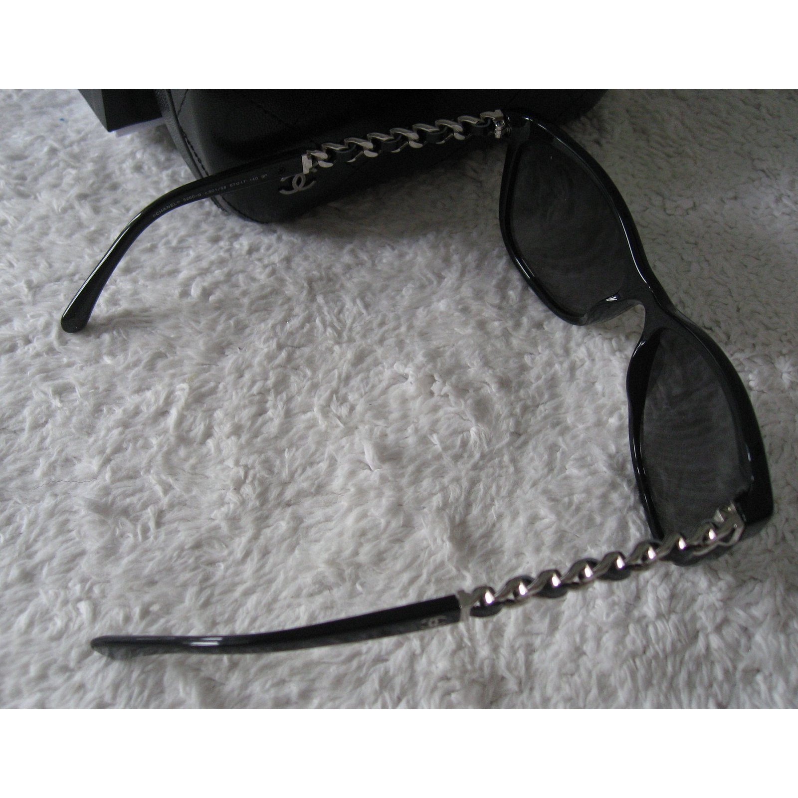 Chanel Sunglasses Black Plastic ref.15605