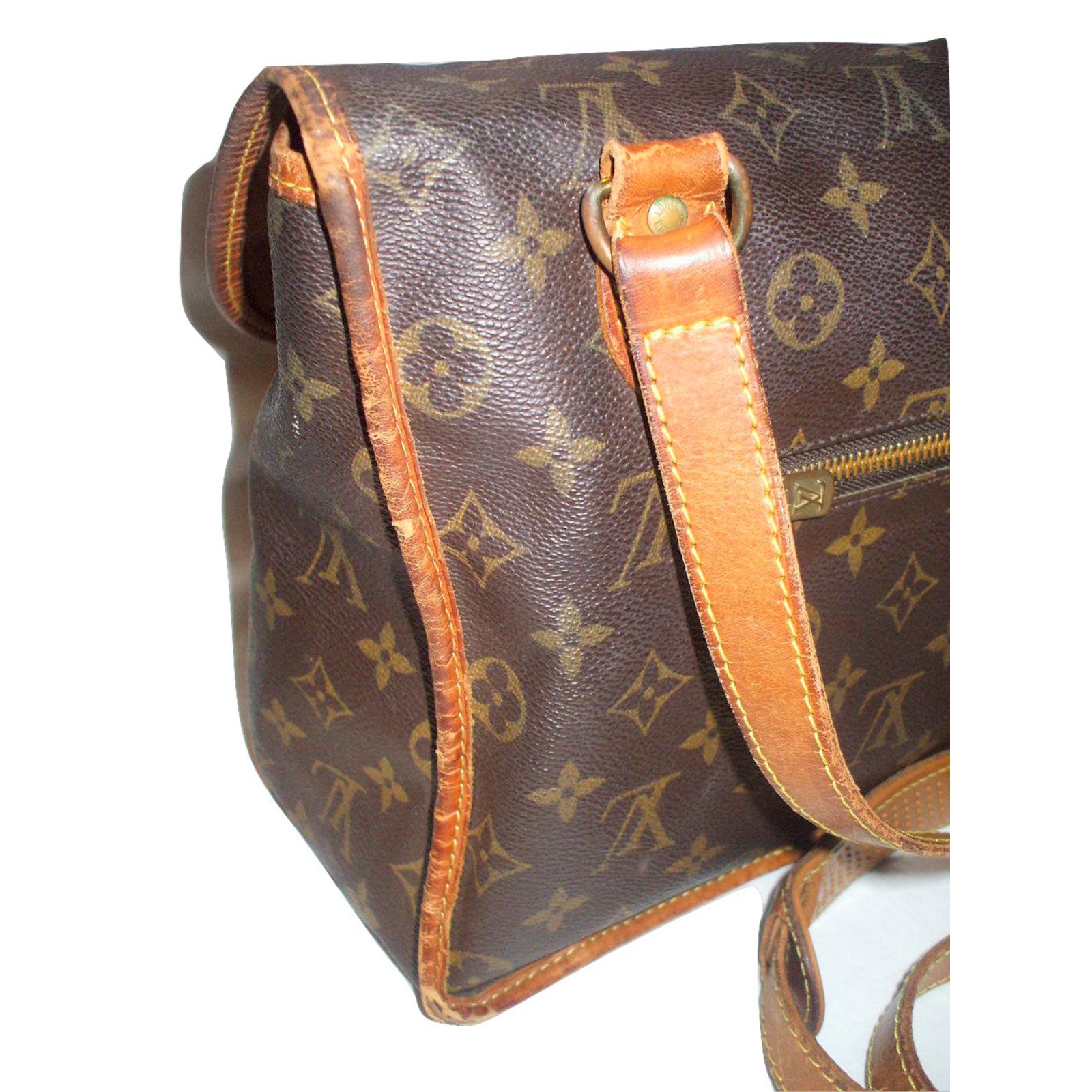 Louis Vuitton Bags Briefcases Brown Leather Cloth ref.50487 - Joli Closet