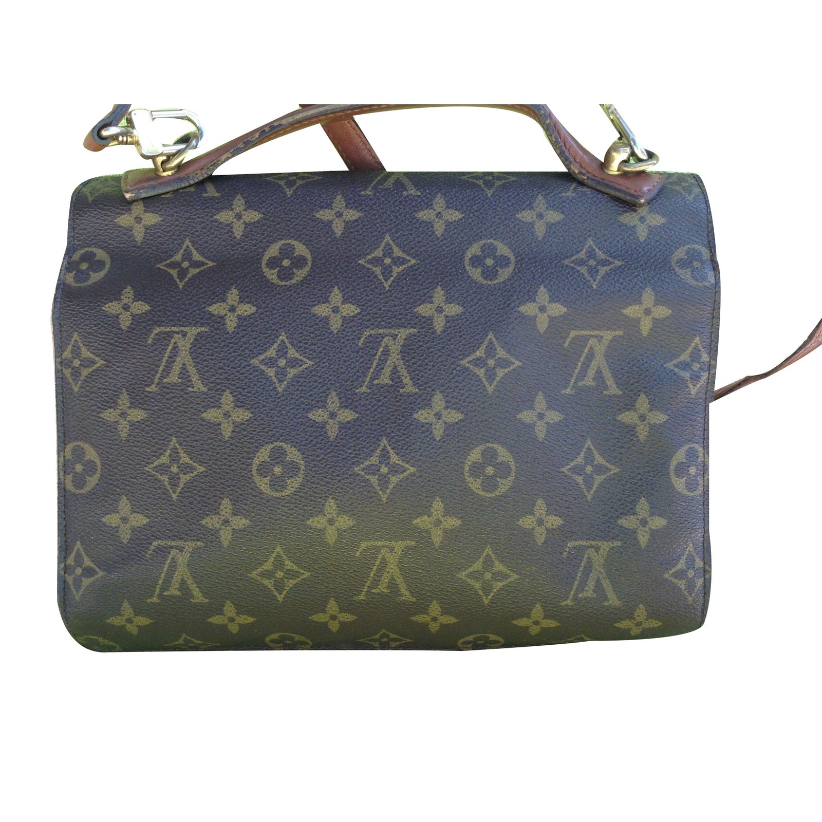 OMBRELLO VINTAGE LOUIS VUITTON IN TELA MARRONE CON MONOGRAMMA OMBRELLO IN  TELA ref.418721 - Joli Closet