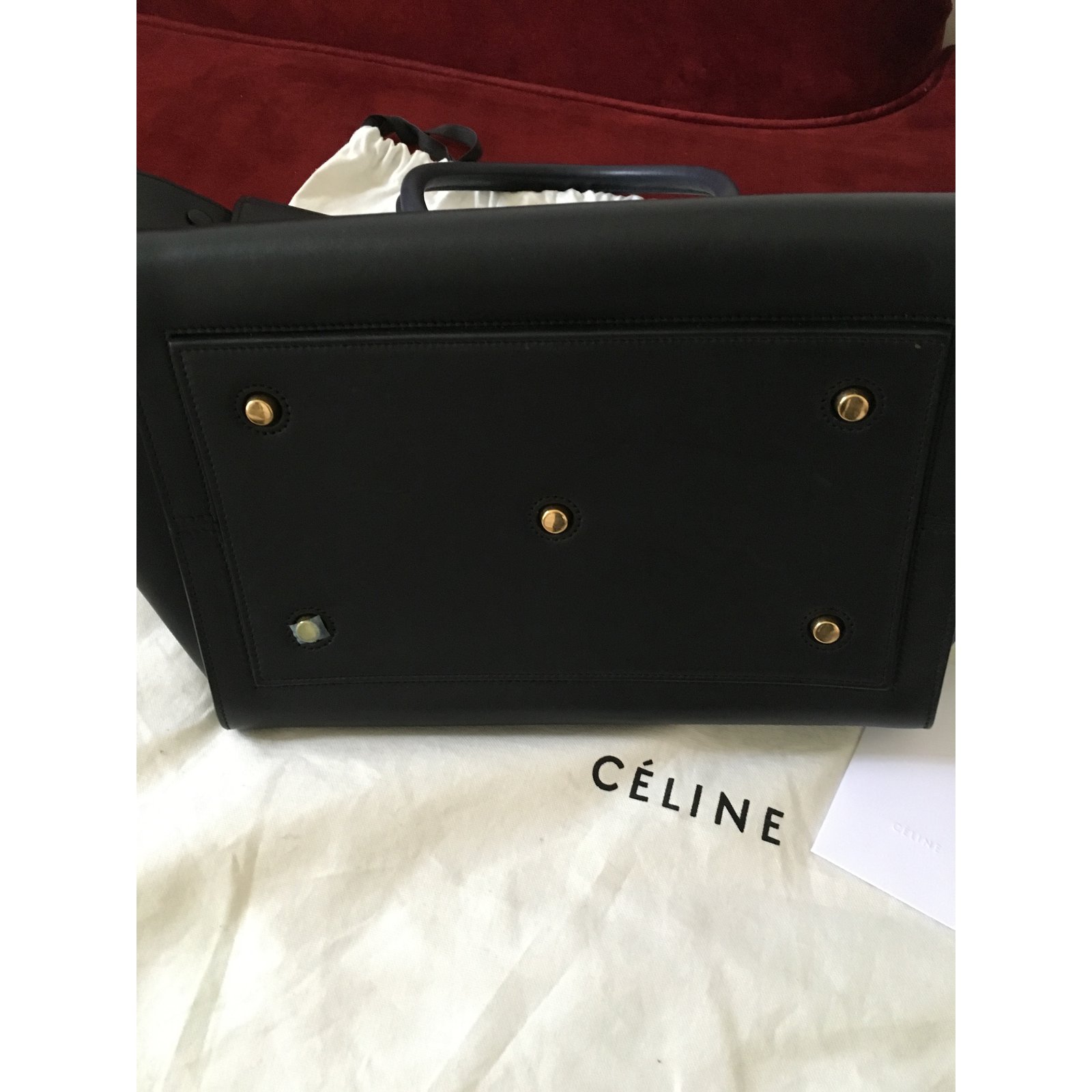 Céline Handbags Black Leather ref.17432 - Joli Closet