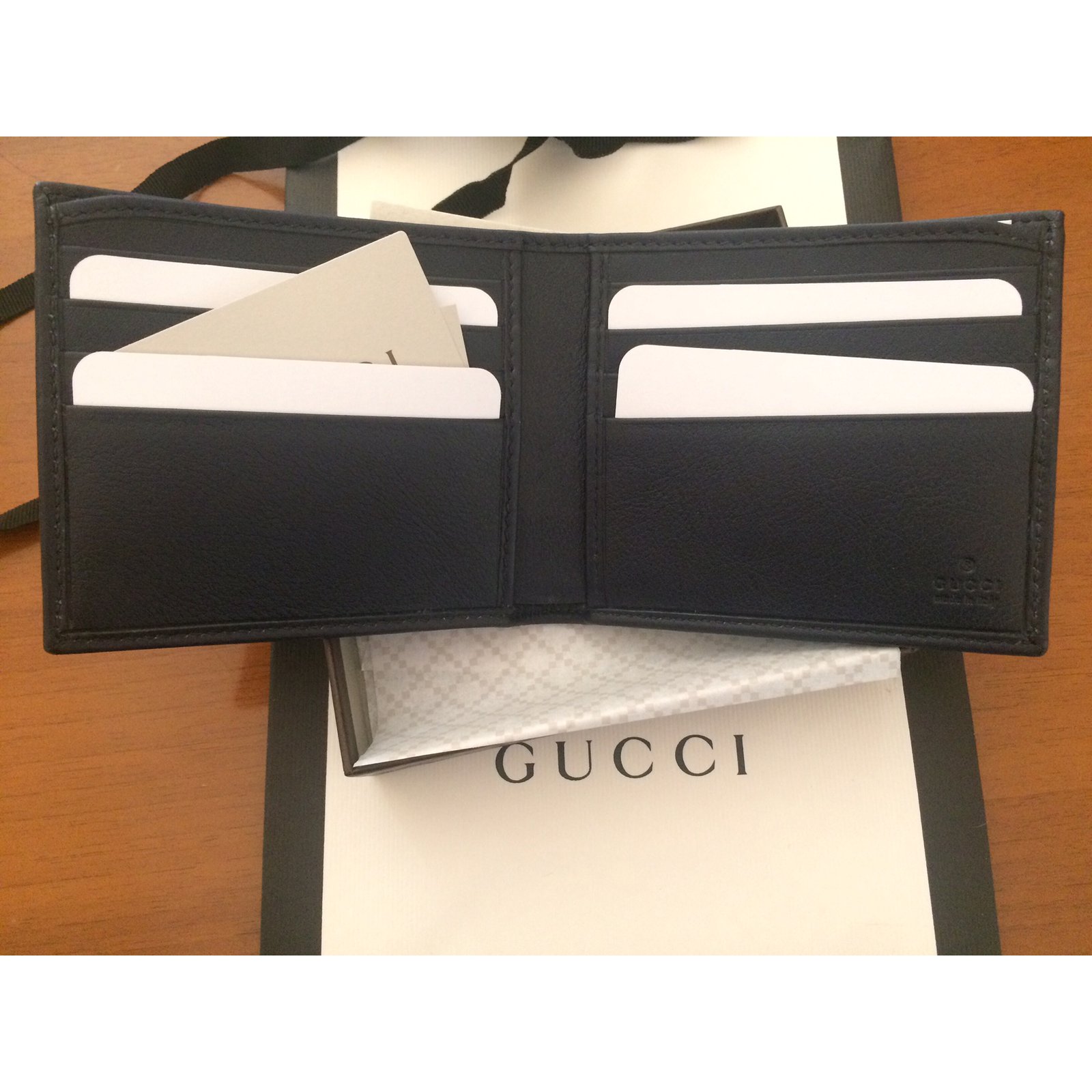 Gucci mens wallet new Beige Leather ref.17706 - Joli Closet