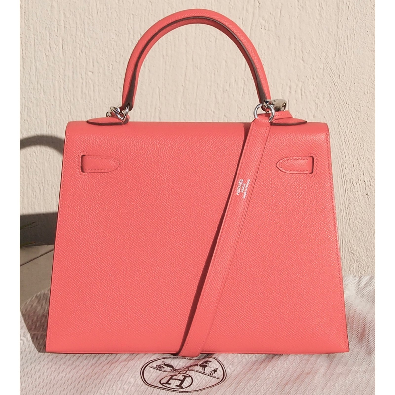 Hermès Kelly Sellier 25 cm Pink Leather ref.17732 - Joli Closet