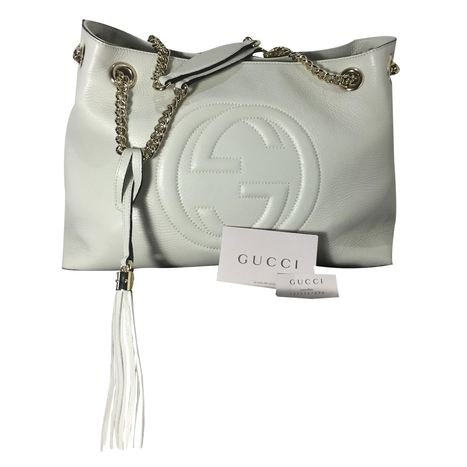 Gucci Handbags White Leather ref.19024 Joli Closet