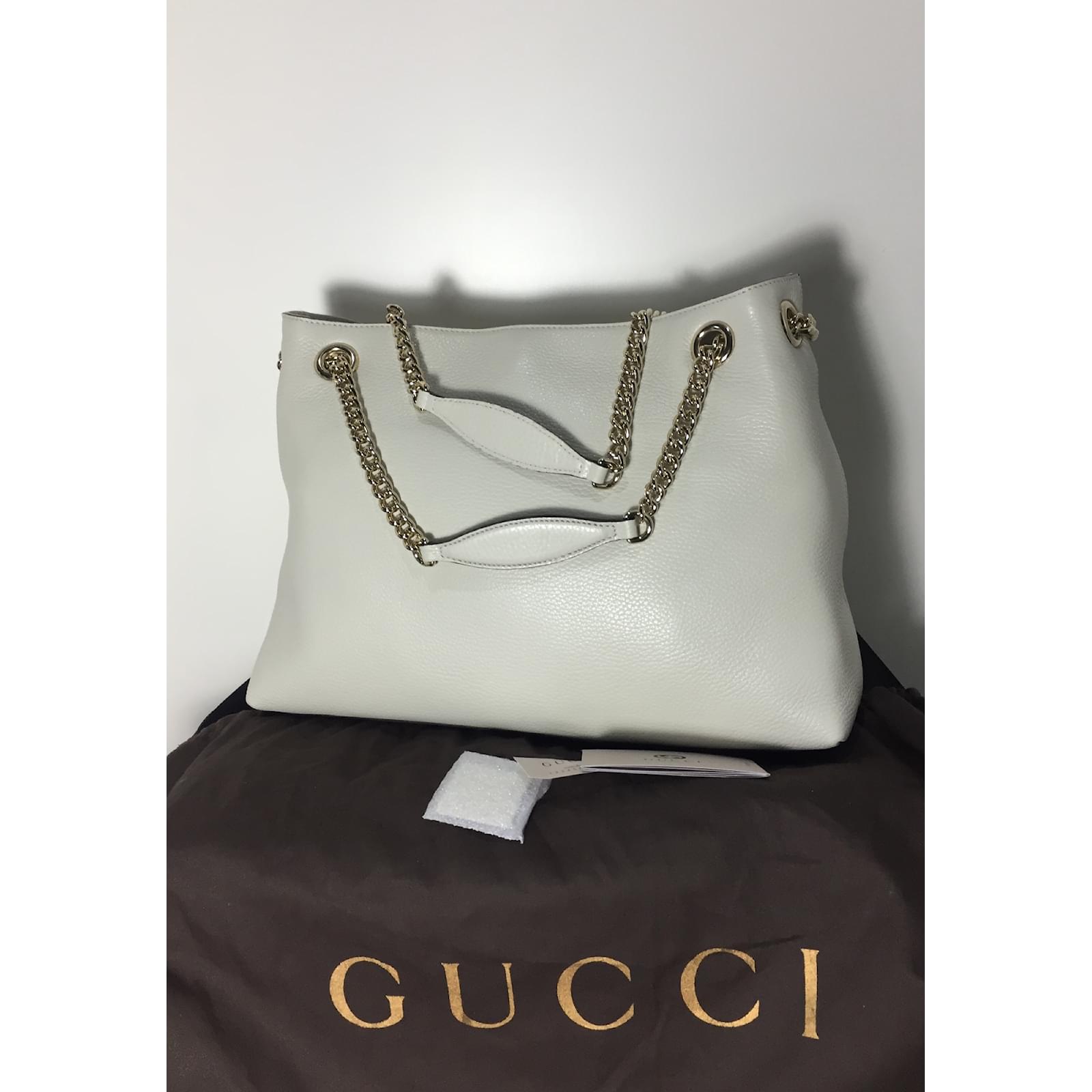 Gucci Handbags White Leather ref.19024 Joli Closet
